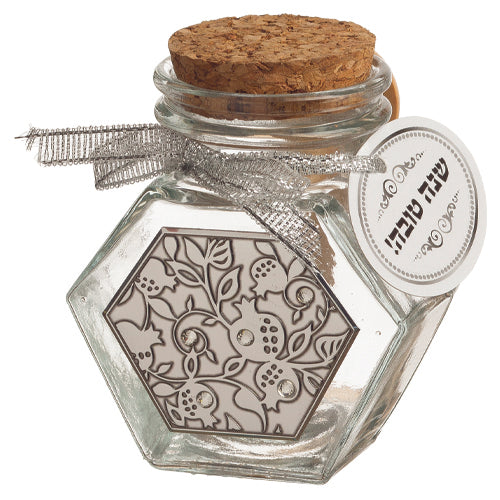 Glass Honey Dishes 6 Cm With Pomegranate Sticker