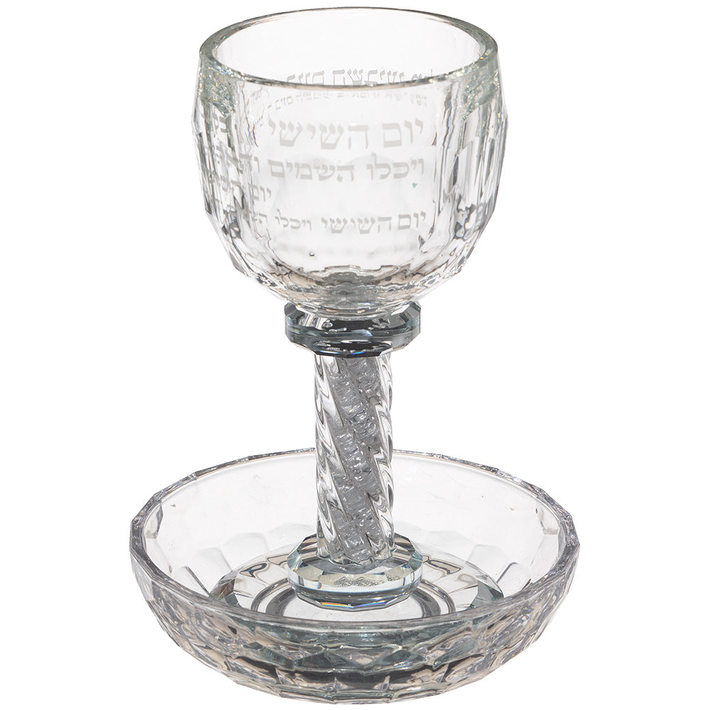 Crystal Kiddush Cup 16 cm - clear