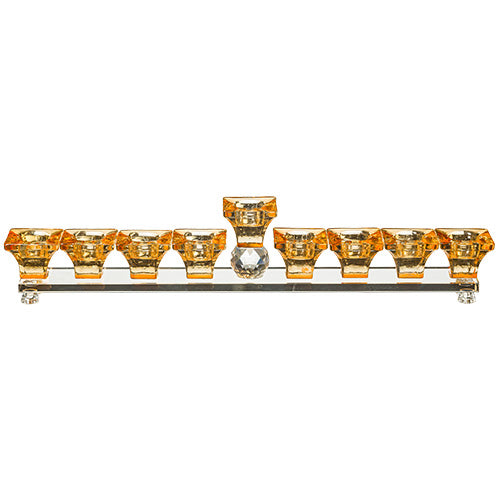 Crystal Elegant golg Hanukkiah 38x5 cm