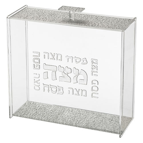 Plexiglass Clear Stand for Matzah 23*21 cm with a lid