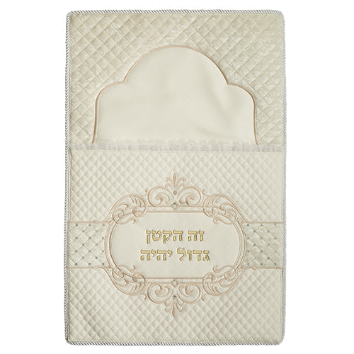 Leather Like Brit Pillow 74*50 cm with Bold Embroidery