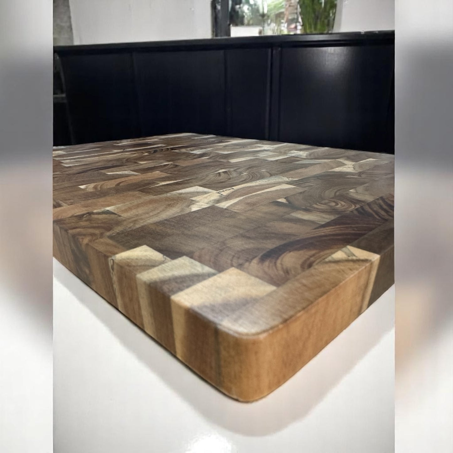 Solid Wood End Grain Challah & Cutting Board 16 x 12 x 1”– Premium Handcrafted