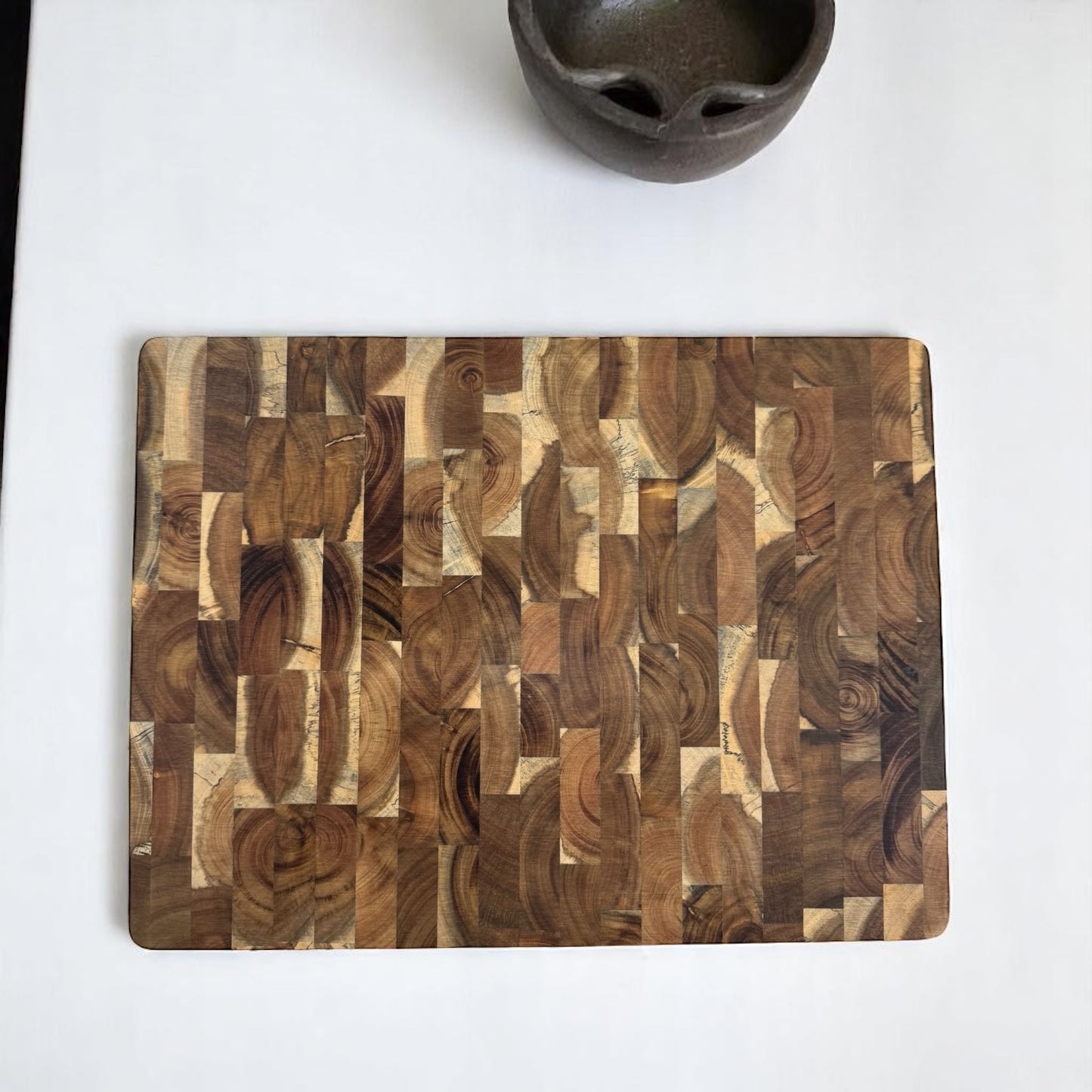 Solid Wood End Grain Challah & Cutting Board 16 x 12 x 1”– Premium Handcrafted