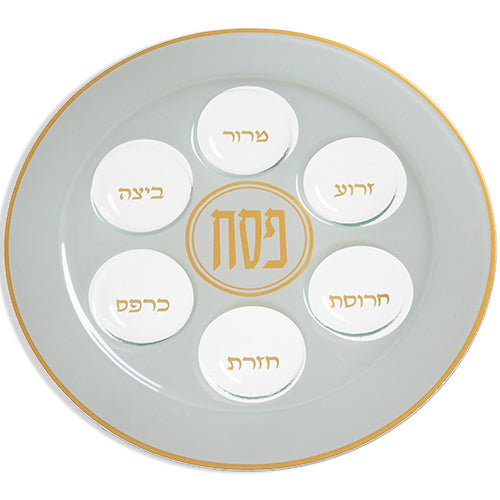 Glass Passover Plate 35 cm