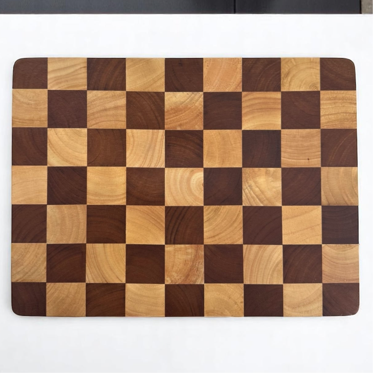 Solid Wood End Grain Challah & Cutting Board 16 x 12 x 1”– Premium Handcrafted
