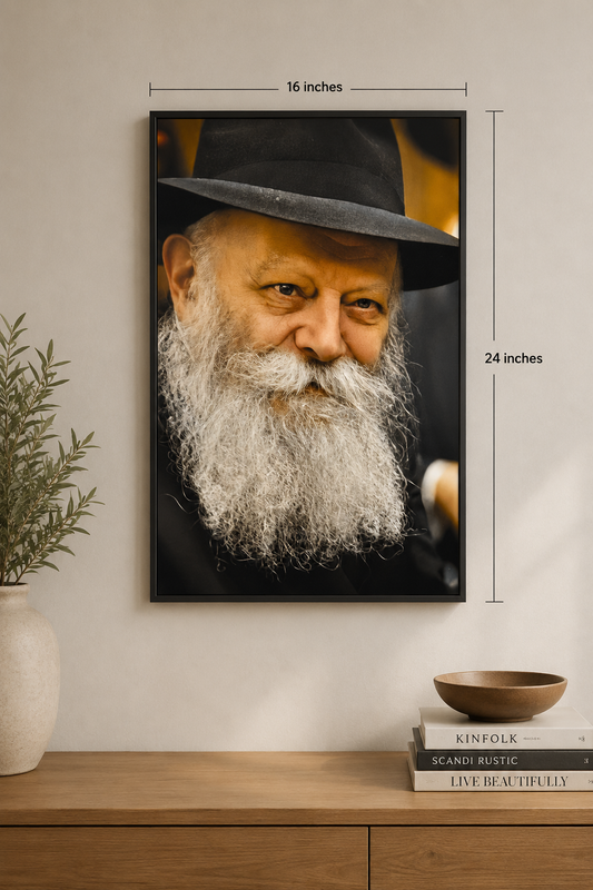 Rabbi Canvas Wall Art Print — 16×24” Premium Gallery-Wrapped Canvas