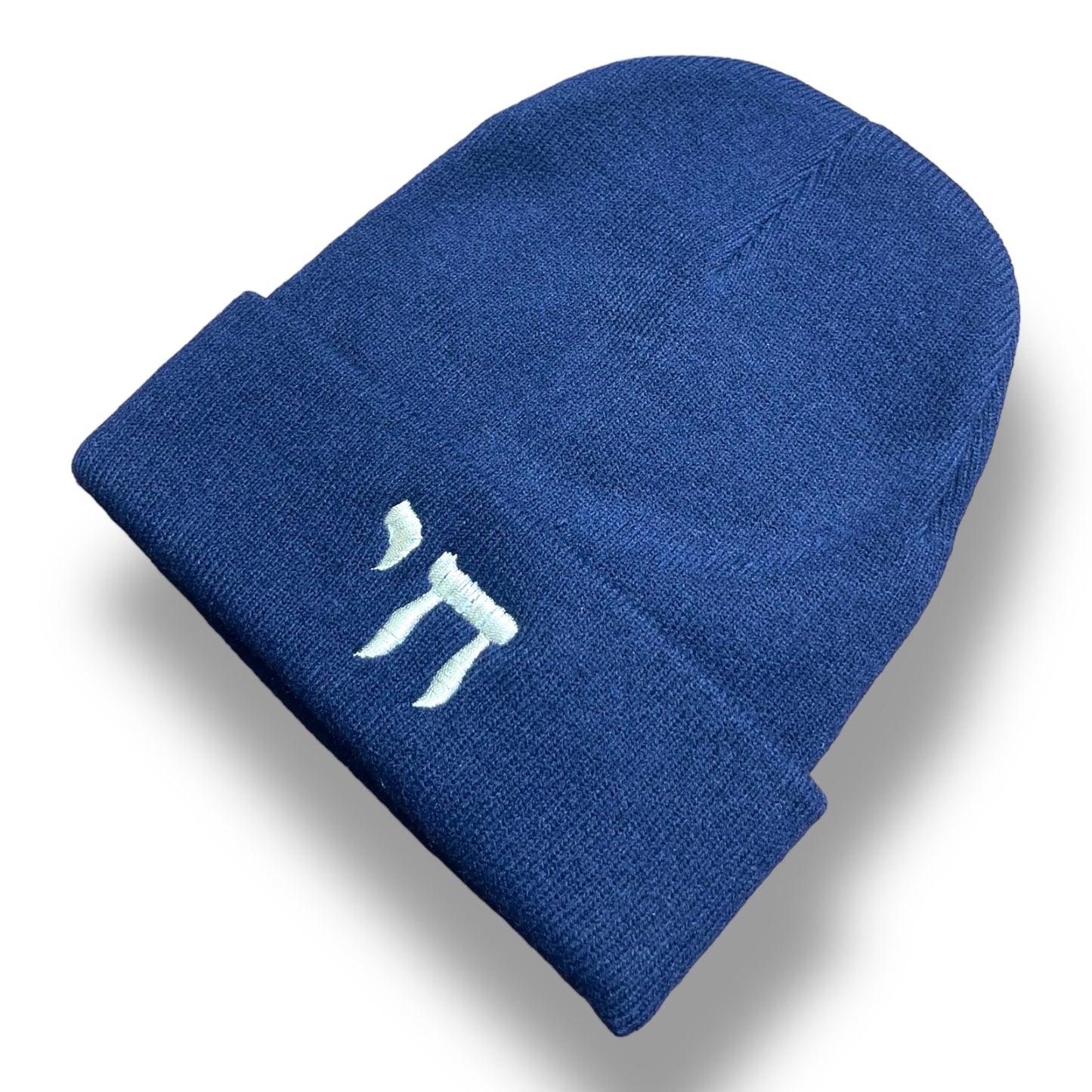 Chai embroidered navy blue winter beanie