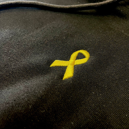 Bring Them Home Yellow Embroidered Ribbon Hoodie