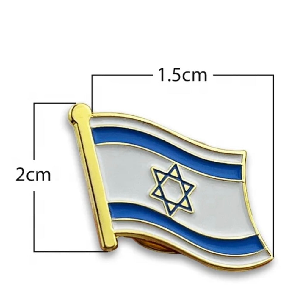 USA and USA Israel Flag Lapel Pin