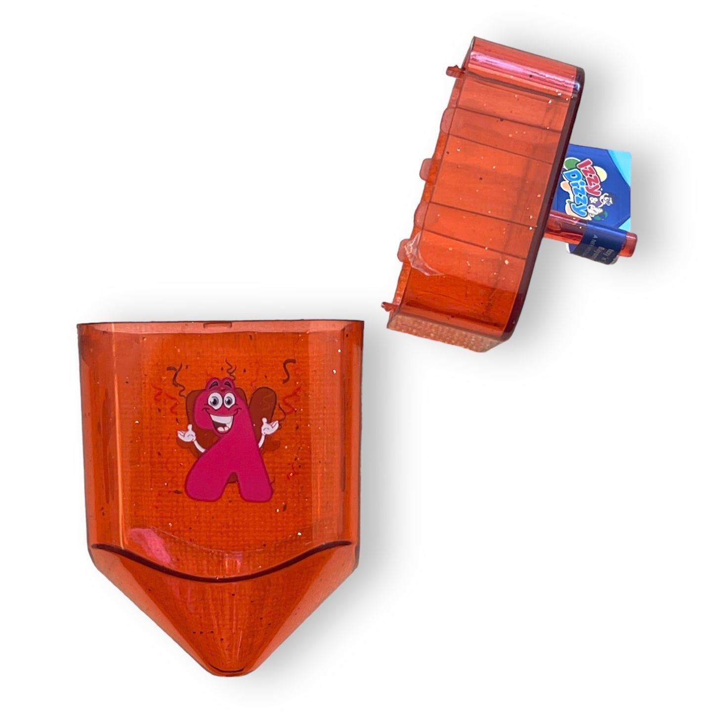 Colorful fillable plastic dreidels 4.5"