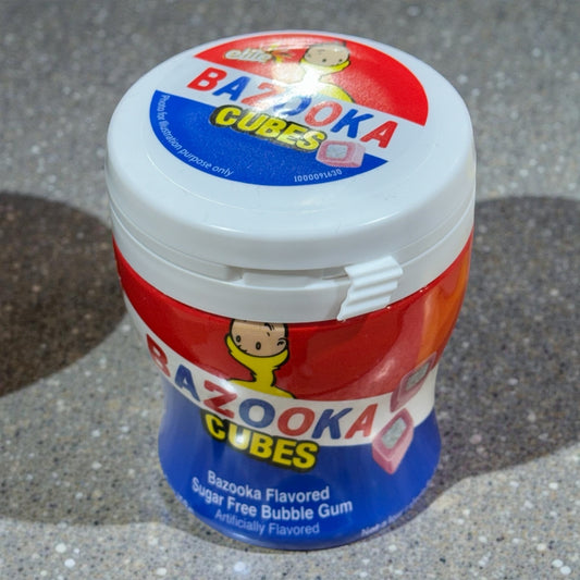 Bazooka Cubes – Sugar Free Bubble Gum, Artificially Flavored, 58g Bottle