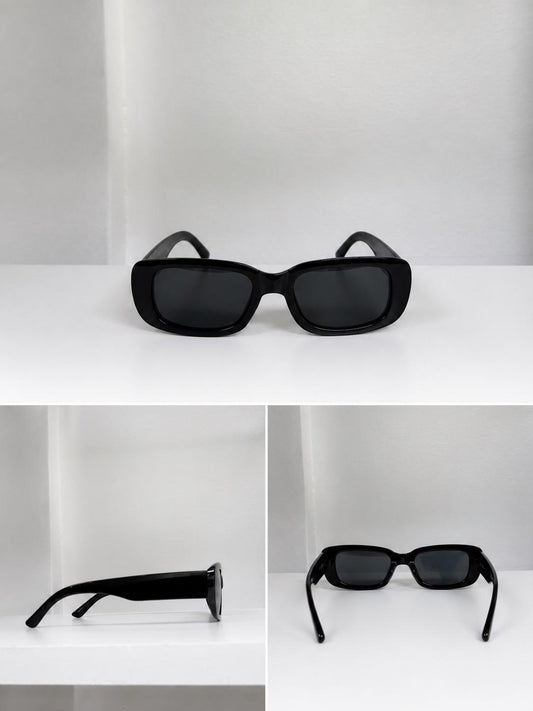 Retro Rectangle Sunglasses | Vintage Thick Frame UV400 Shades | Unisex Fashion Eyewear