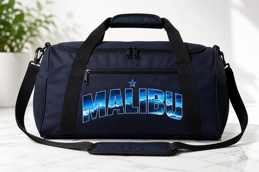 Malibu Ocean Wave Heat Transfer Decal – 30cm x 12cm Beach Graphic Iron-On Transfer for Hoodies, Sweatshirts & T-Shirts