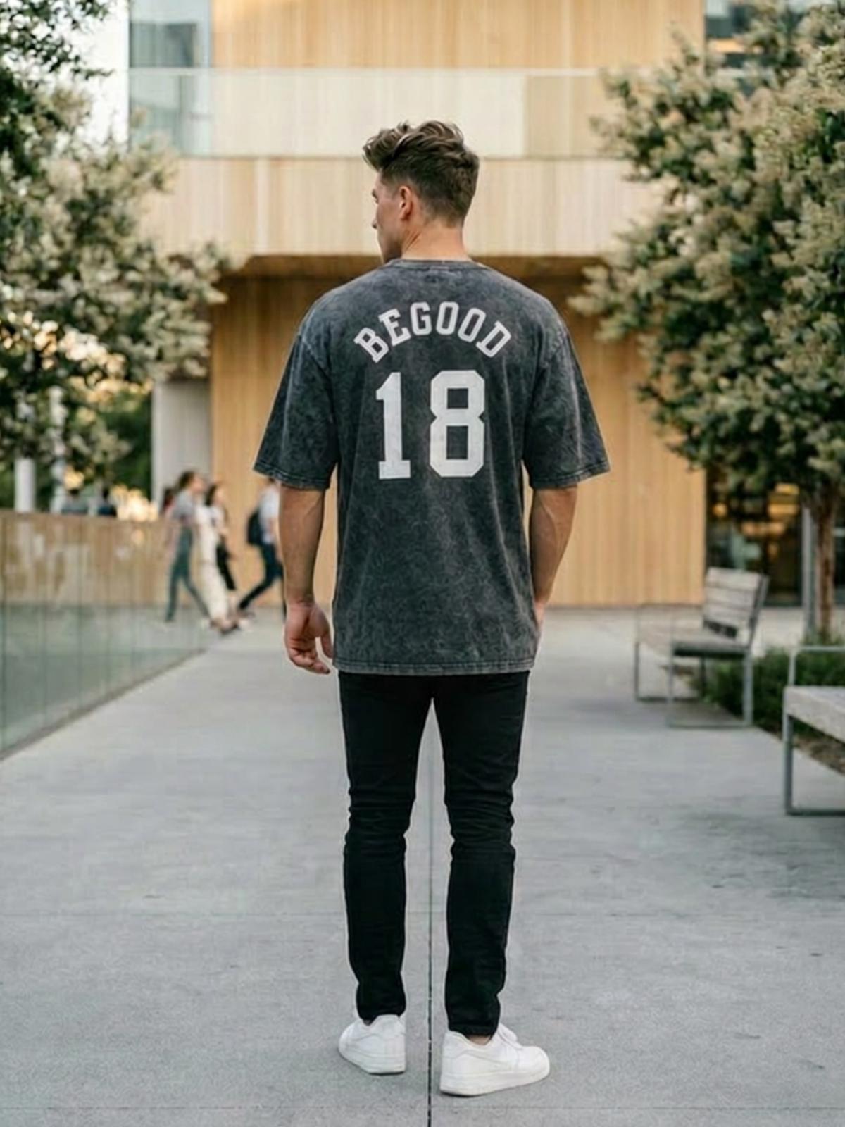 Oversized Vintage Wash T-Shirt | BEGOOD 18 Graphic Streetwear Tee