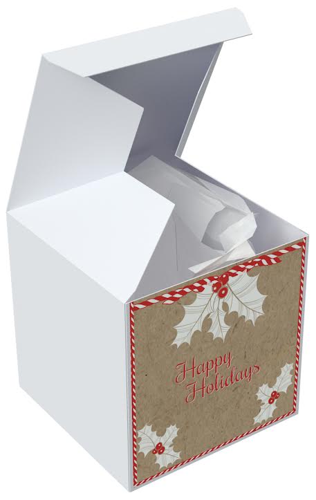 KATI POINSETTIA, CRAFT, 7X7X7 GIFT BOX