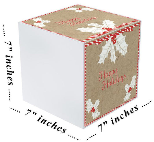 KATI POINSETTIA, CRAFT, 7X7X7 GIFT BOX