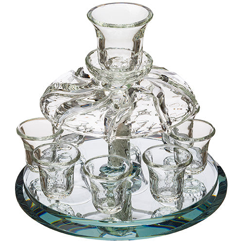 Crystal Wine Divider 33*25 cm with 8 Small Cups