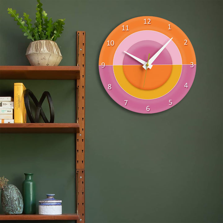 WALL CLOCK , SUNRISE, 10” ROUND, ASTRA COLLECTION, SILENT NON TICKING
