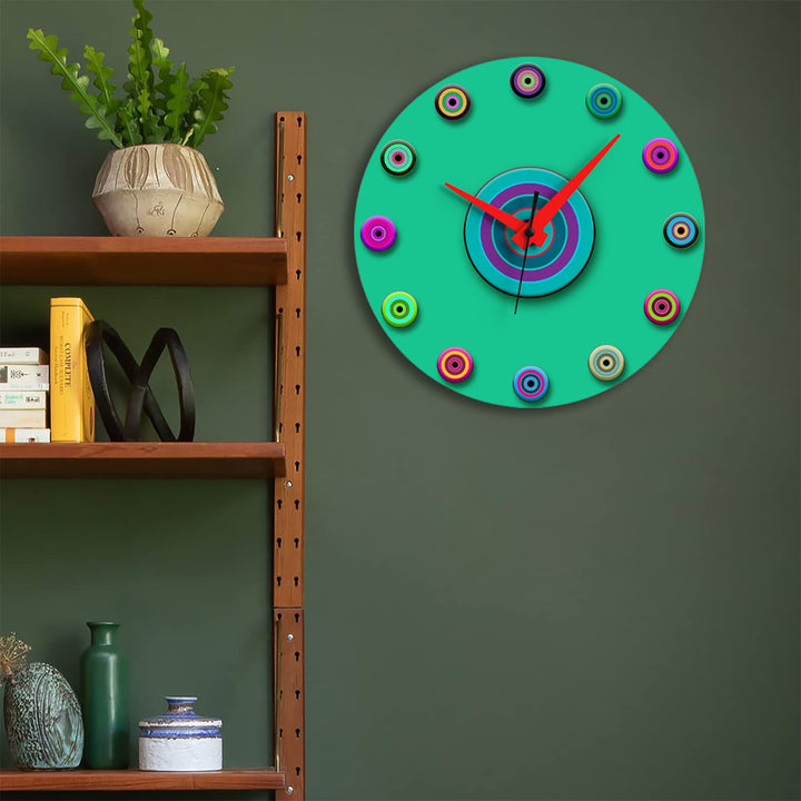 WALL CLOCK ,TARGETS, 10” ROUND, ASTRA COLLECTION, SILENT NON TICKING