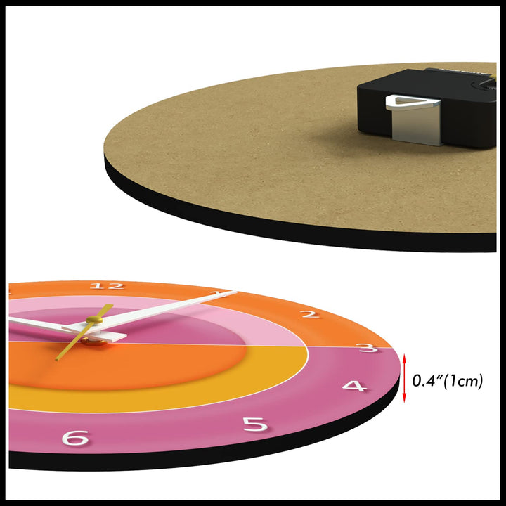 WALL CLOCK , SUNRISE, 10” ROUND, ASTRA COLLECTION, SILENT NON TICKING