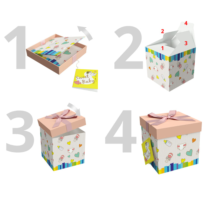 PETIT BEBE BOX 5"X5"X5" GIFT BOX