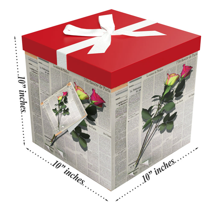LES ROSES BOX 10"X10"X10" GIFT BOX