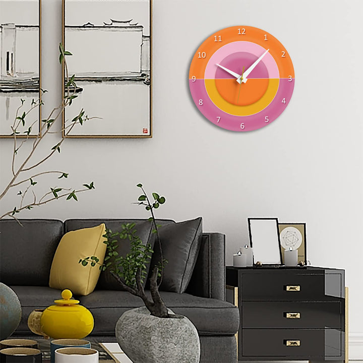 WALL CLOCK , SUNRISE, 10” ROUND, ASTRA COLLECTION, SILENT NON TICKING