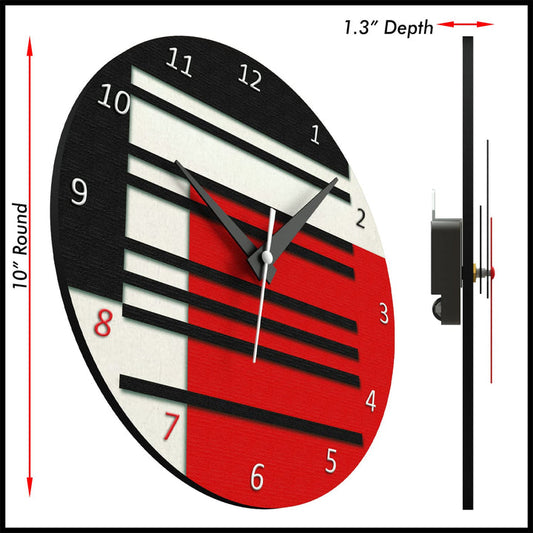 WALL CLOCK , THE GATE, 10” ROUND, ASTRA COLLECTION, SILENT NON TICKING