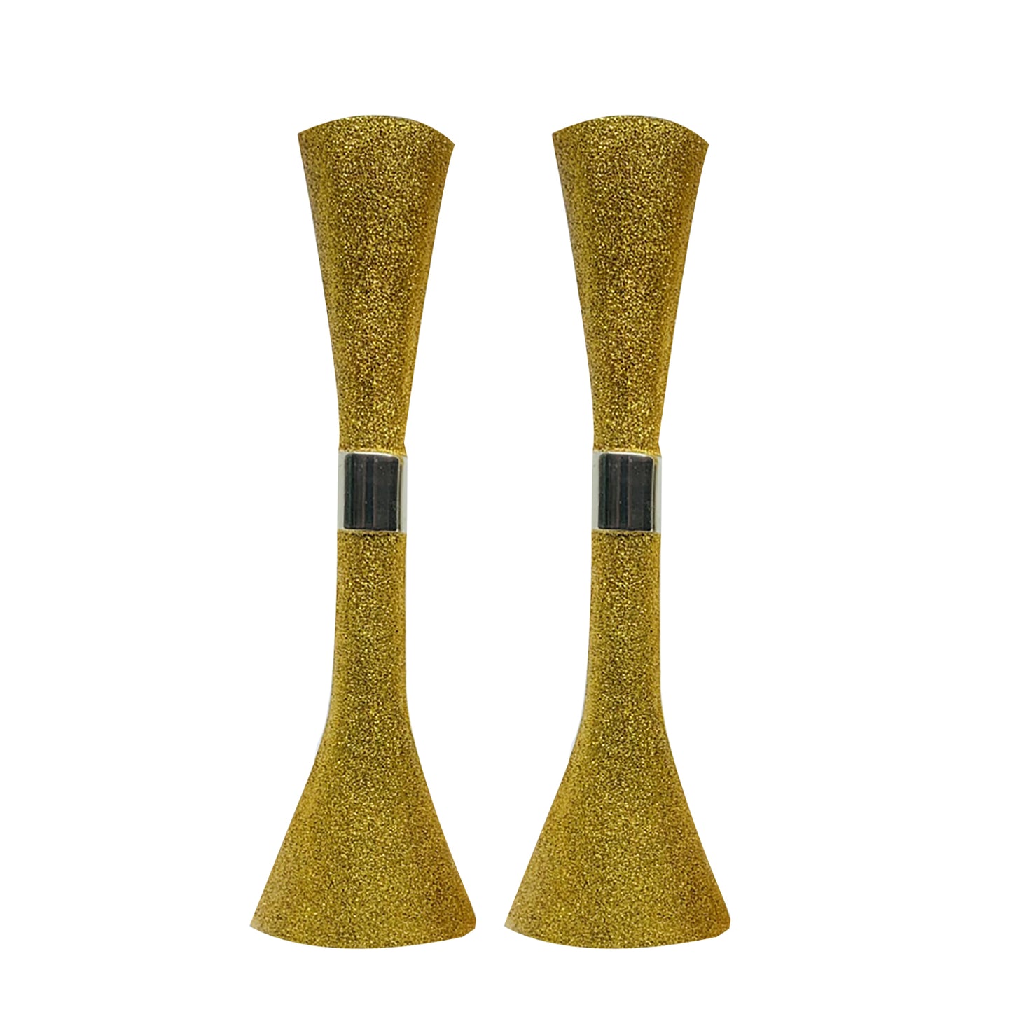 Aluminum Golden Candlesticks 9"