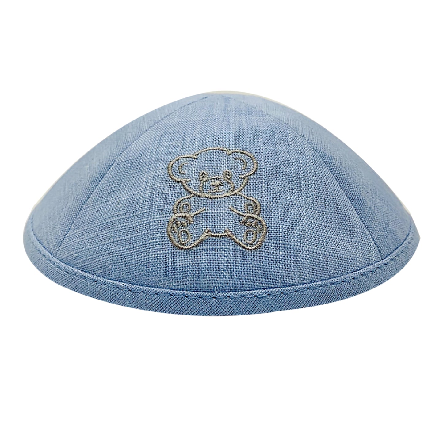 Teddy bear linen kippah