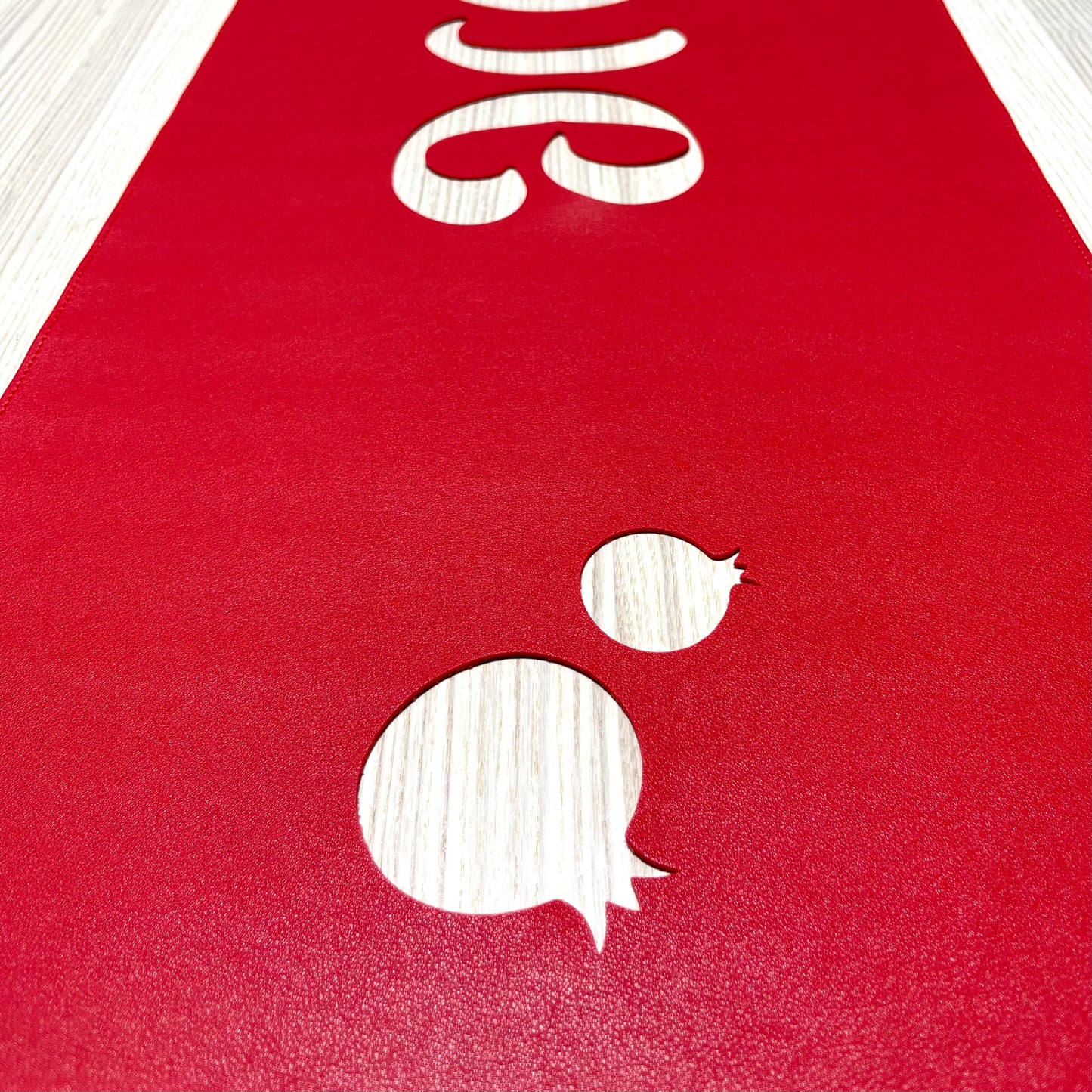 STAIN FREE Rosh Hashanah vinyl laser cut Shana Tovah שנה טובה Table runner 14 x 55"
