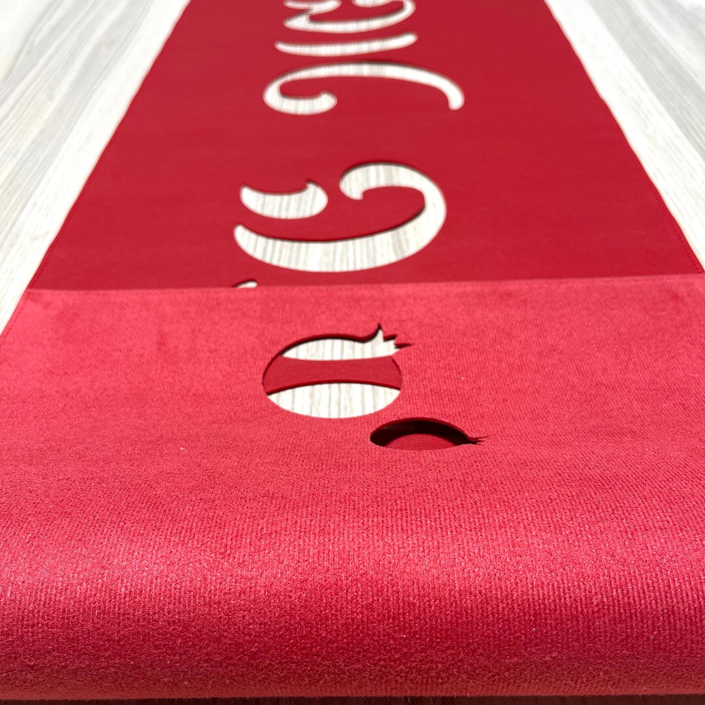 STAIN FREE Rosh Hashanah vinyl laser cut Shana Tovah שנה טובה Table runner 14 x 55"