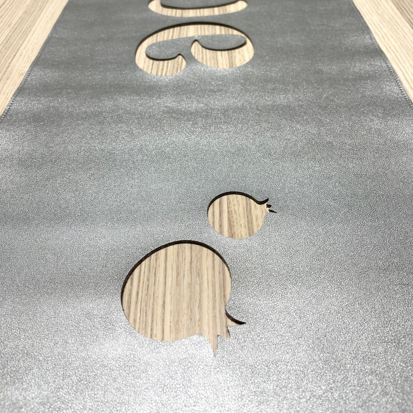 STAIN FREE Rosh Hashanah vinyl laser cut Shana Tovah שנה טובה Table runner 14 x 55"
