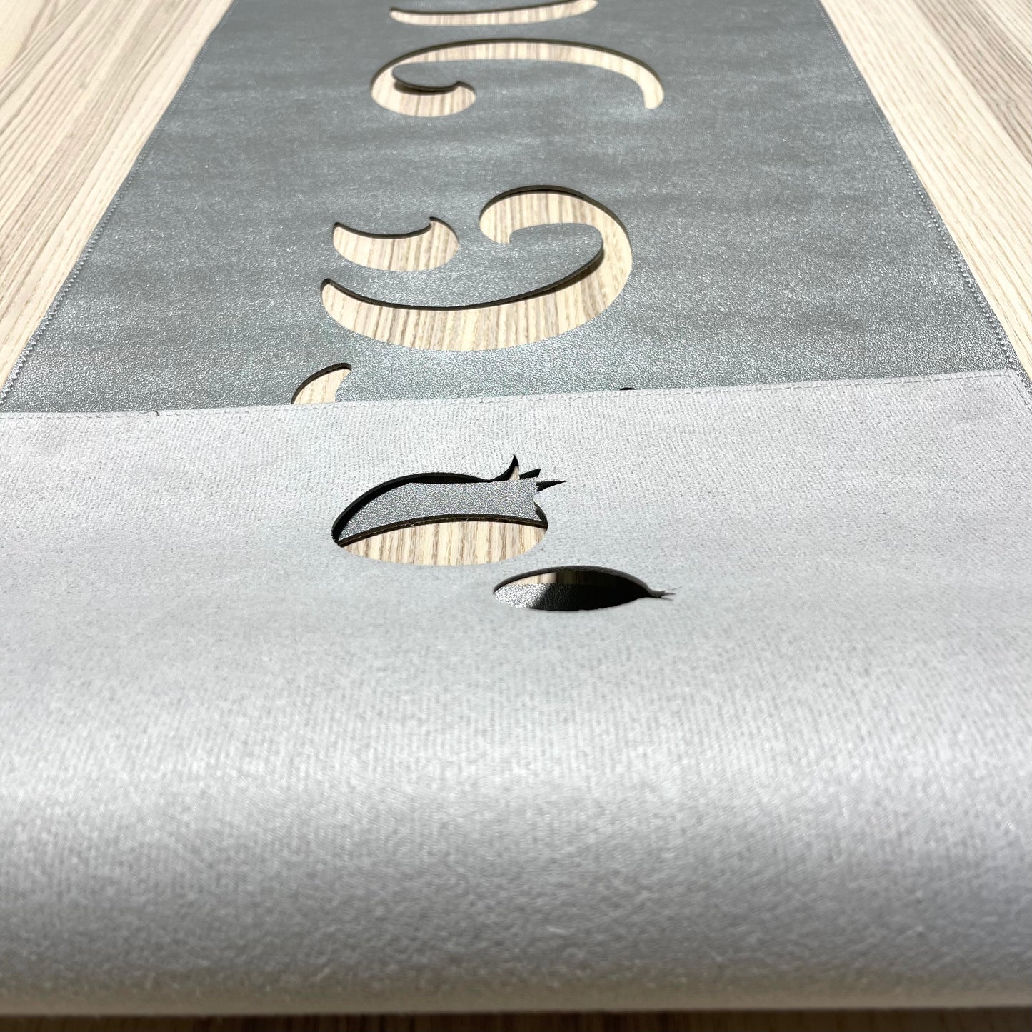 STAIN FREE Rosh Hashanah vinyl laser cut Shana Tovah שנה טובה Table runner 14 x 55"