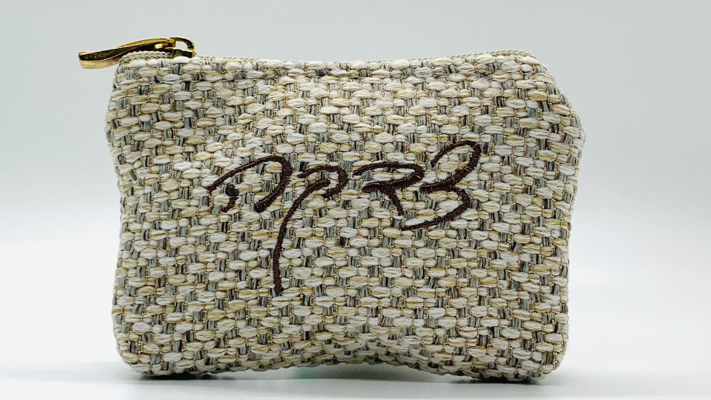 Elegant Fancy Leather or Burlap Tzdaka צדקה Purse 3 x 5"