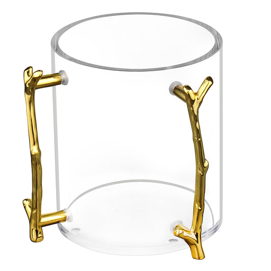 Lucite Wash Cup With Gold Branch Handle