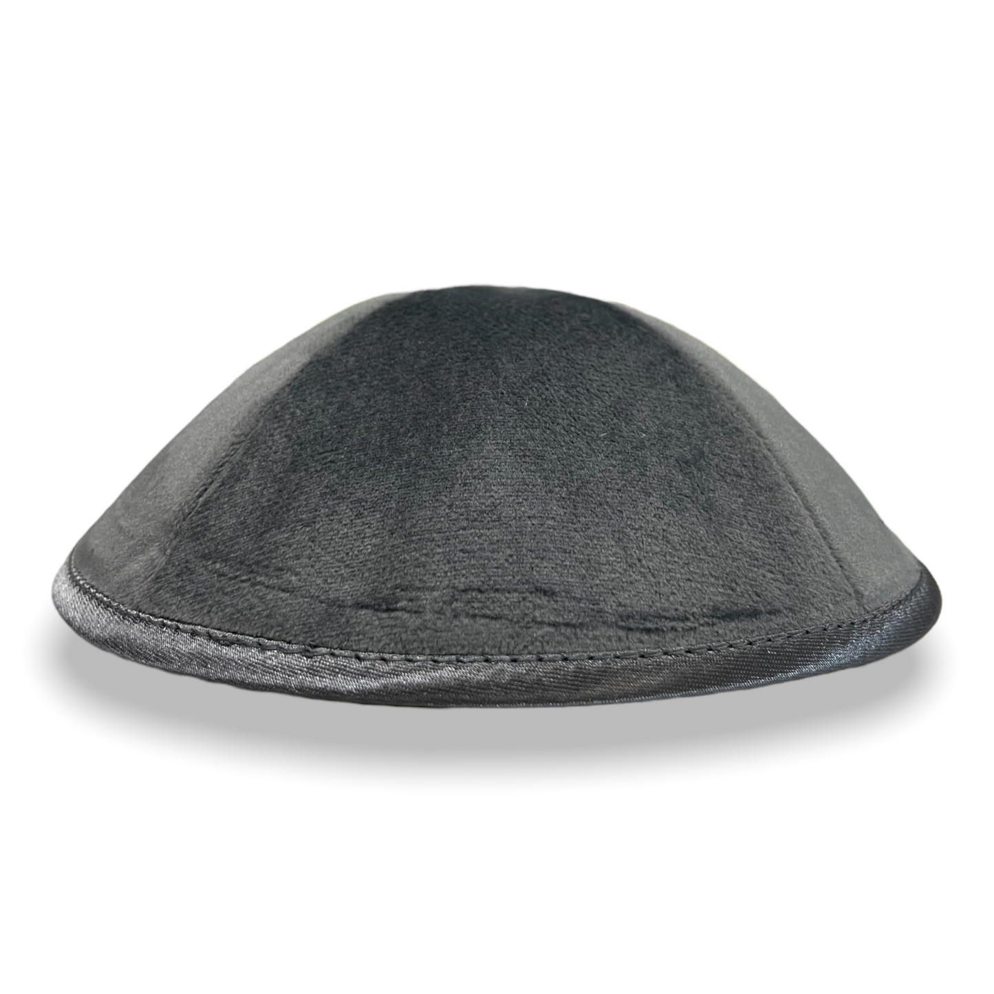 Elegant Grey Velvet Yarmulka (Kippah)