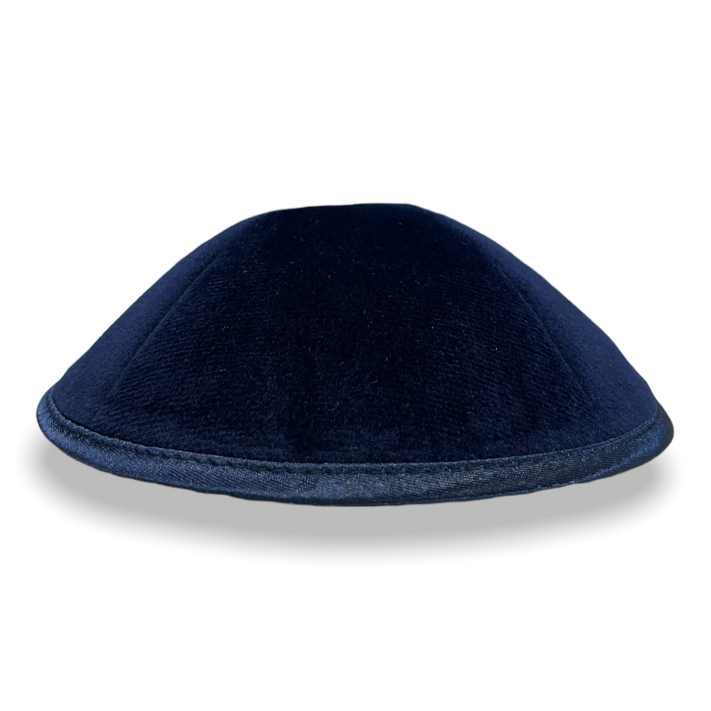 Elegant Navy Blue Velvet Yarmulka (Kippah)