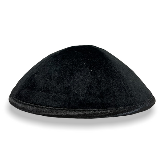 Elegant Black Velvet Yarmulka (Kippah)