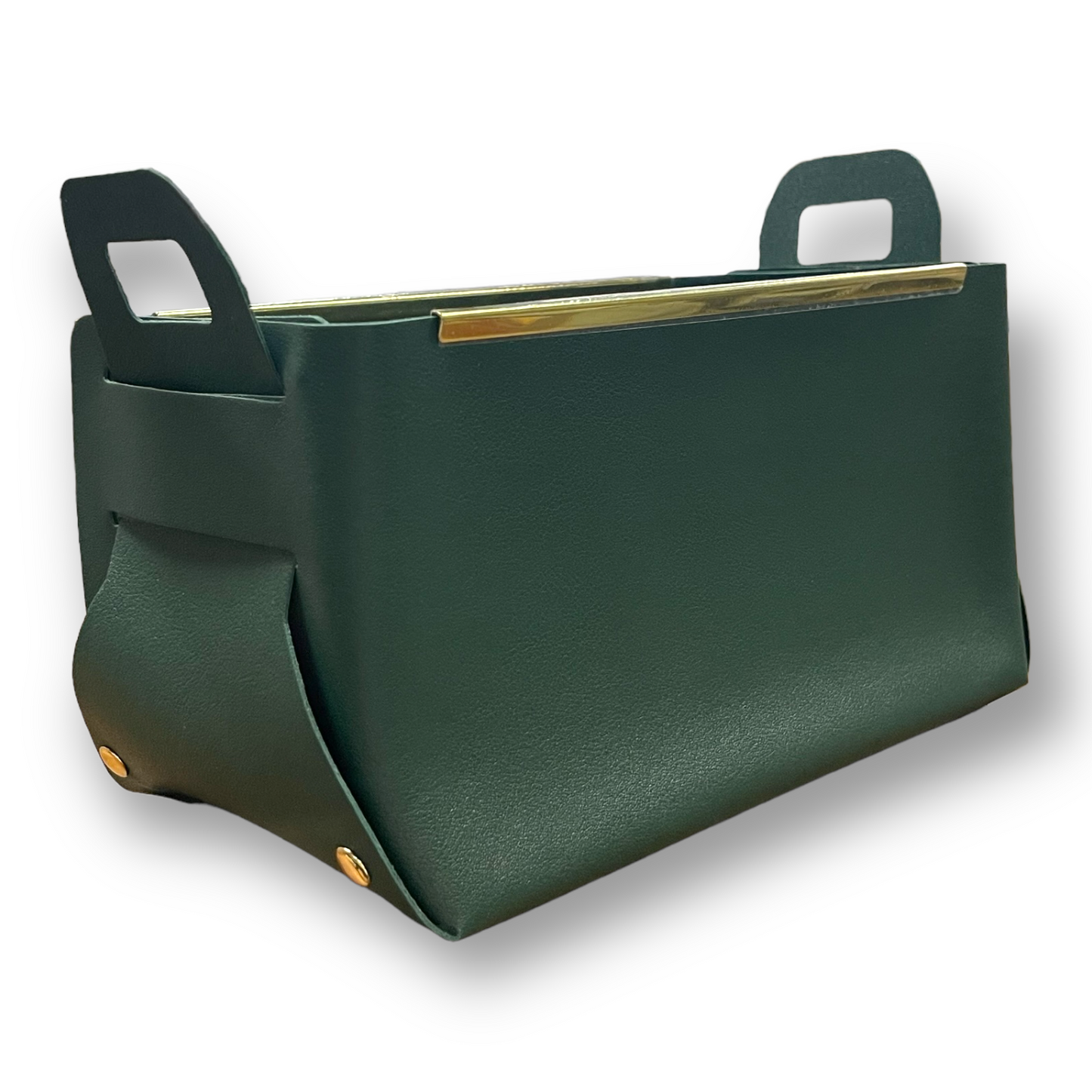 Multi-purpose vinyl/faux leather container 10 x 5 x 5“