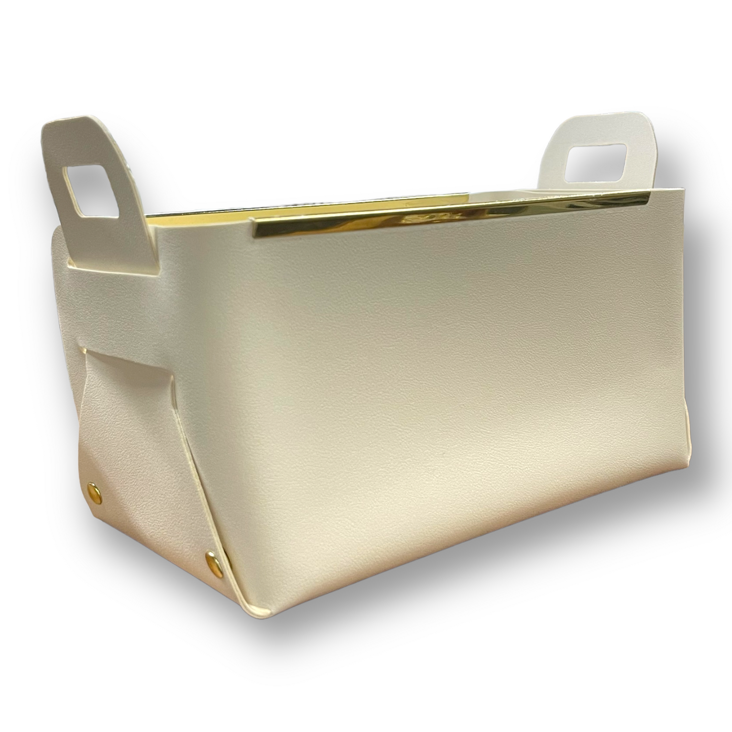 Multi-purpose vinyl/faux leather container 10 x 5 x 5“