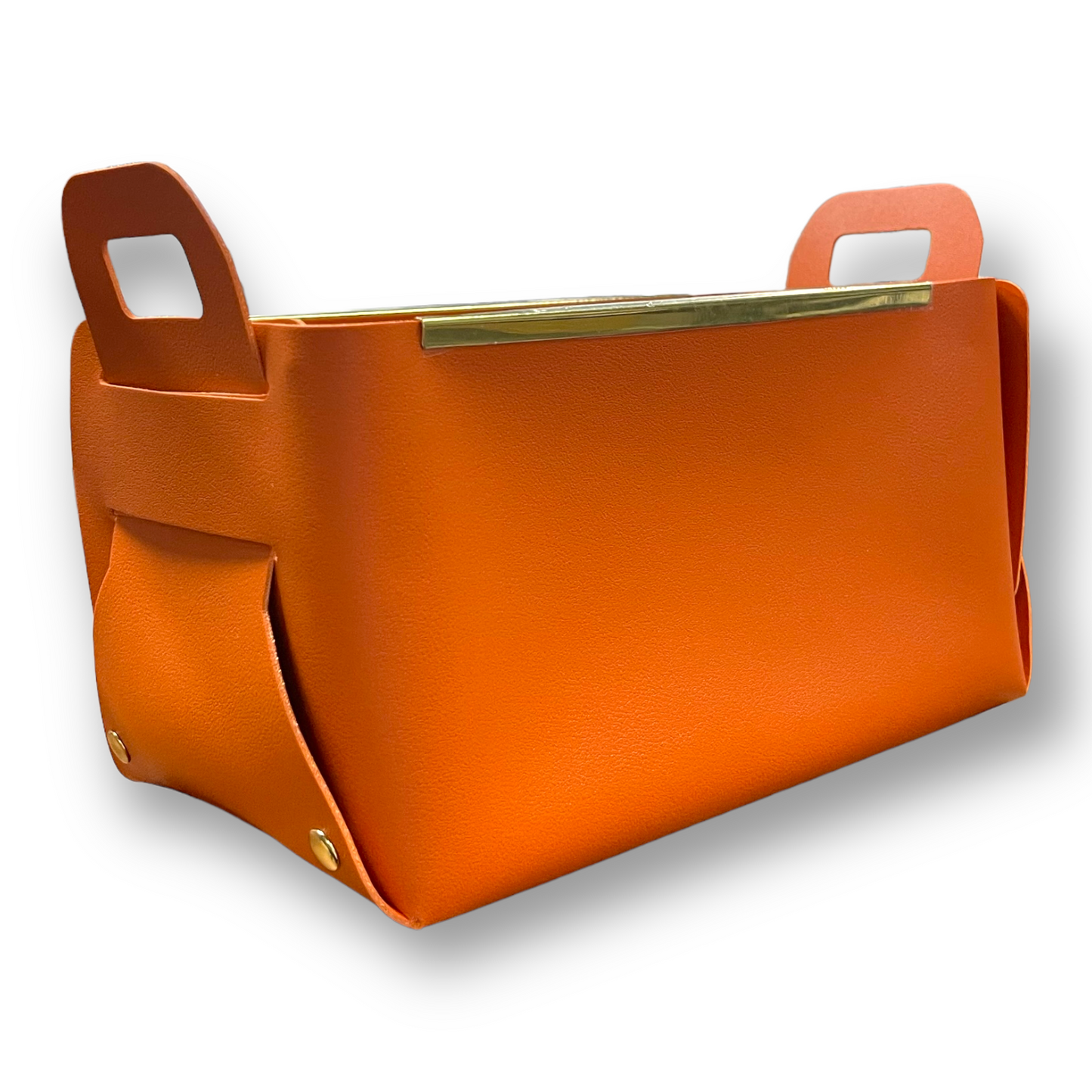 Multi-purpose vinyl/faux leather container 10 x 5 x 5“
