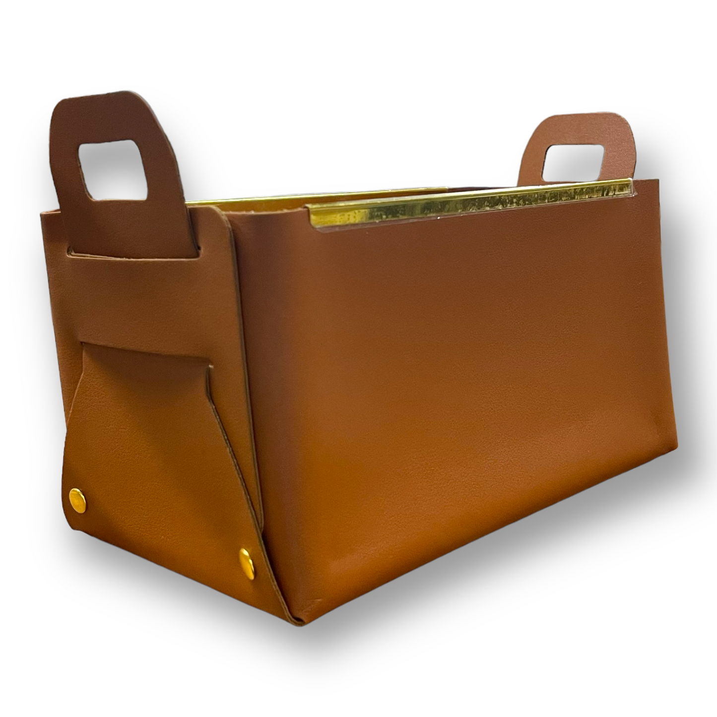 Multi-purpose vinyl/faux leather container 10 x 5 x 5“