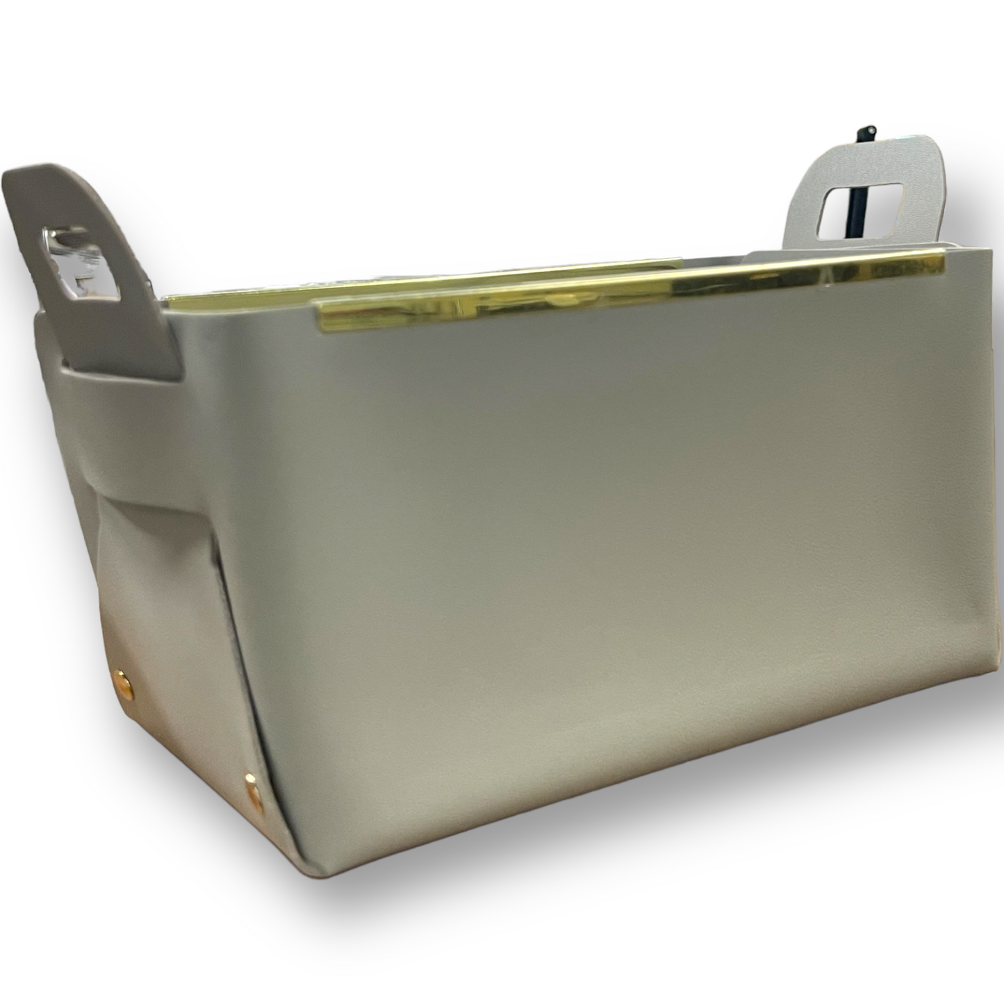 Multi-purpose vinyl/faux leather container 10 x 5 x 5“
