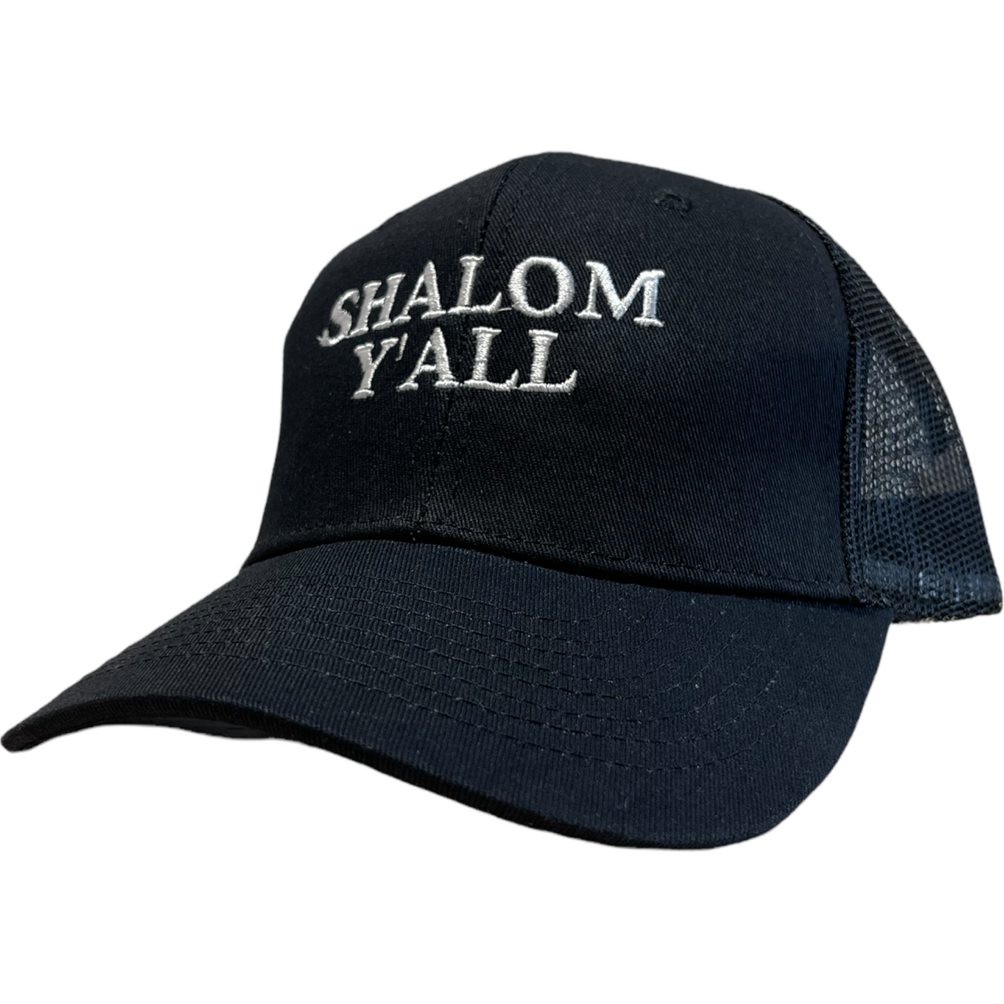 Shalom Y'all embroidered mesh cap
