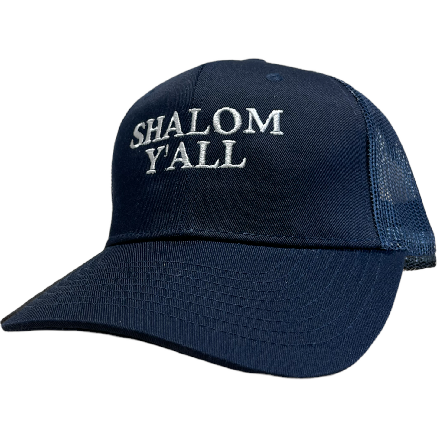Shalom Y'all embroidered mesh cap