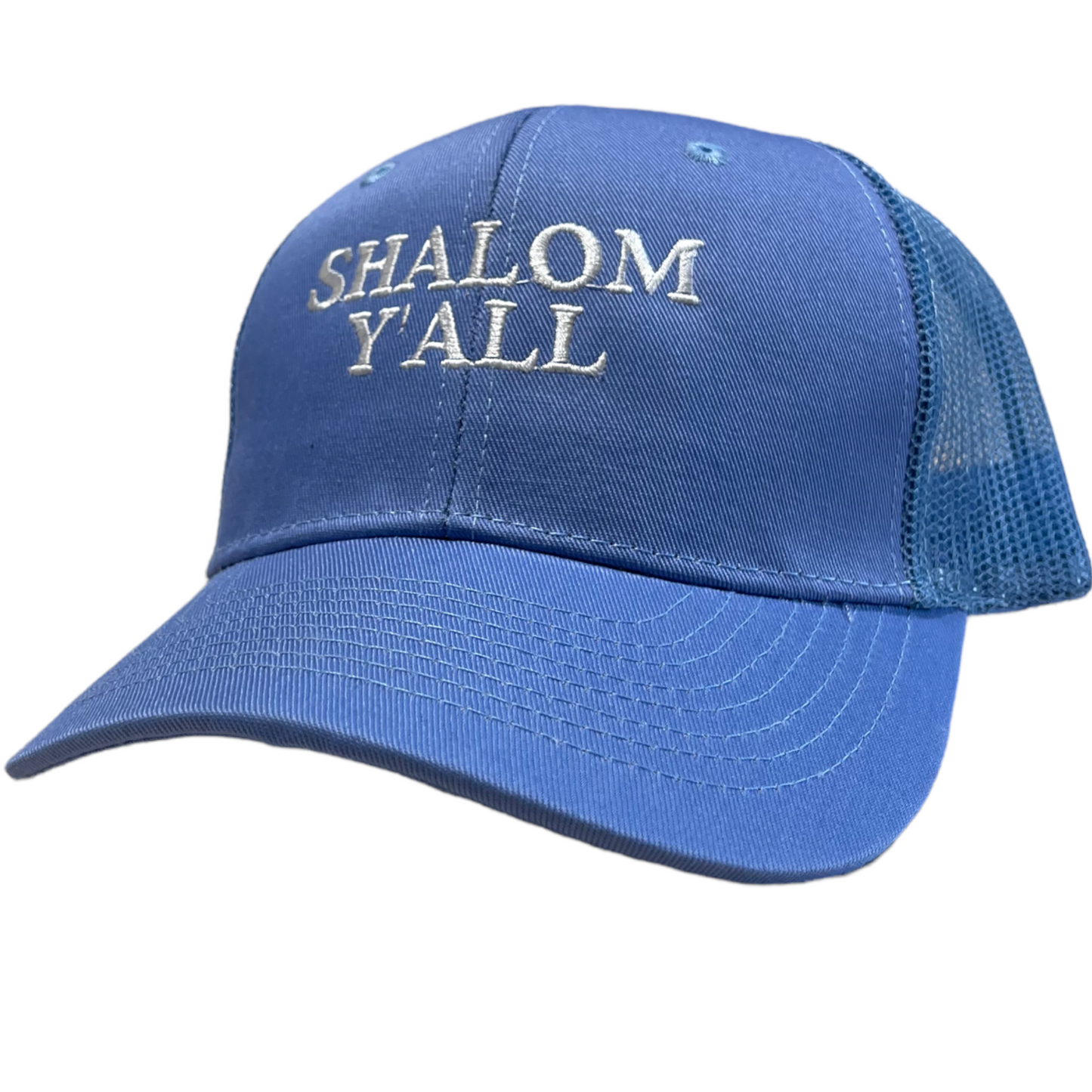 Shalom Y'all embroidered mesh cap