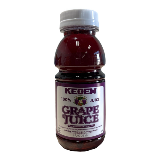 Kedem kosher grape juice for shabbat and yom tov kiddush 8oz personal bottle