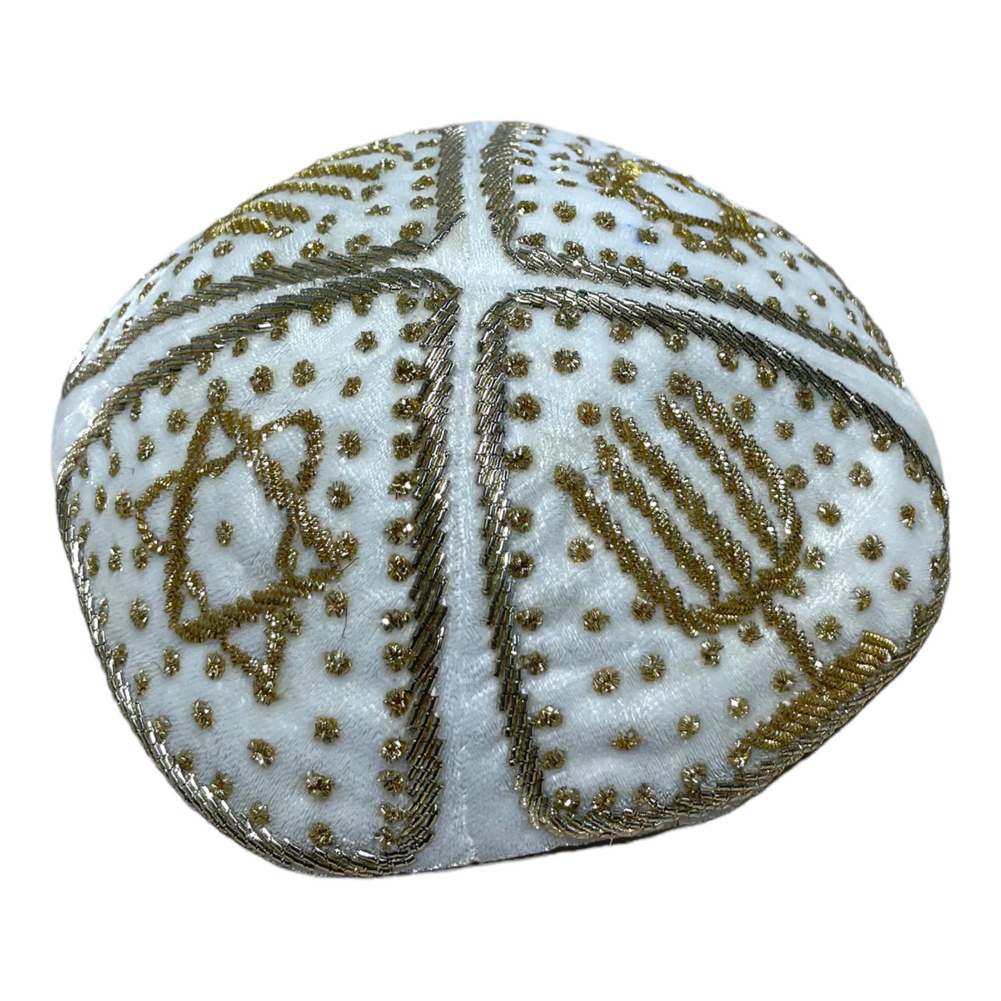 Original Handmade Persian groom kippah velvet with Menorah and Magen David crafted by hand satin velvet Persian wedding