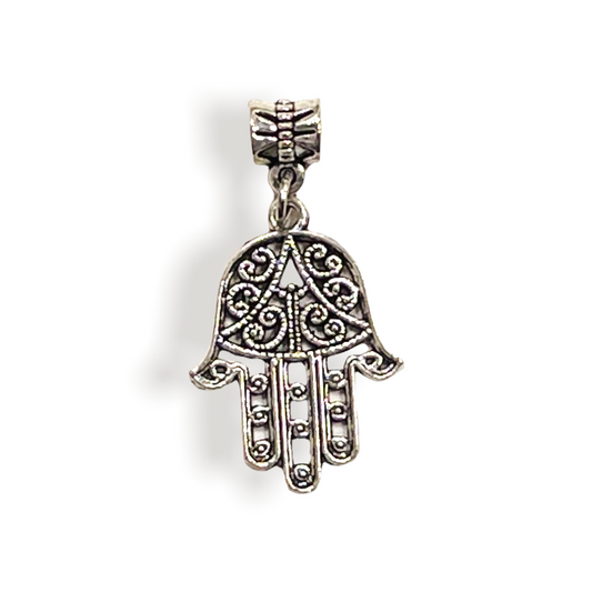 Silver plated Hamsa Pendant 1"